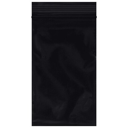 Bsc Preferred 3 x 5'' - 2 Mil Black Reclosable Poly Bags, 1000PK BUY03998143